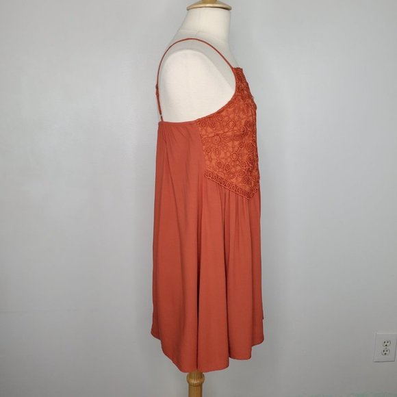 Live To Be Spoiled Mecca Orange Baby Doll Spaghetti Strap Dress, M (Juniors) - Picture 5 of 9